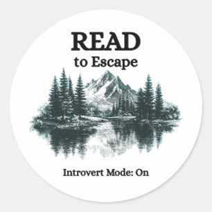 Redondo Ler para Escapar - Modo Introvertido: Adesivo Ativ