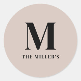 Redondo Limpar e moderno adesivo inicial