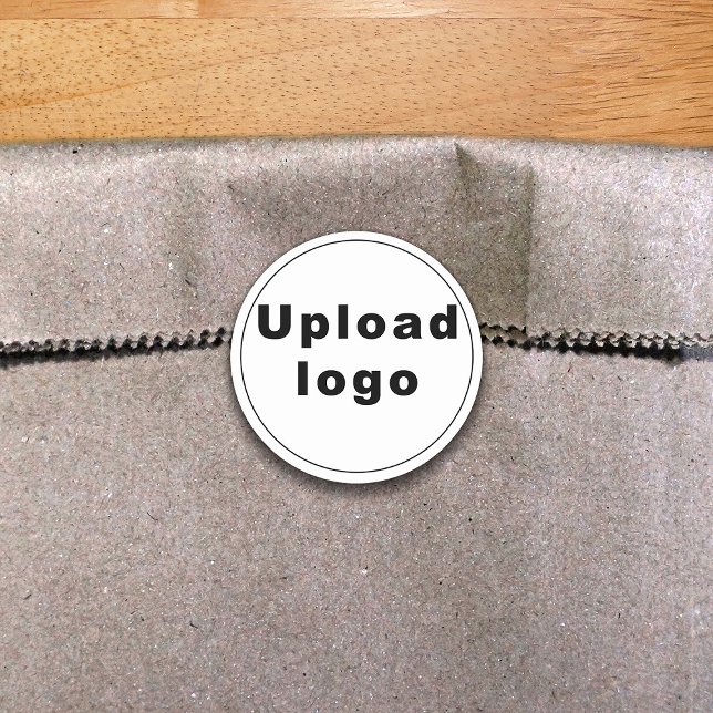 Redondo Logotipo comercial no adesivo em forma redonda (Criador carregado)