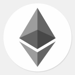 Redondo Logotipo da Ethereum ETH | Adesivo