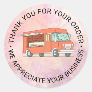 Redondo Logotipo de Adesivo Moderno para Food Truck   Deix