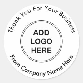Redondo Logotipo profissional de business Obrigado Adesivo