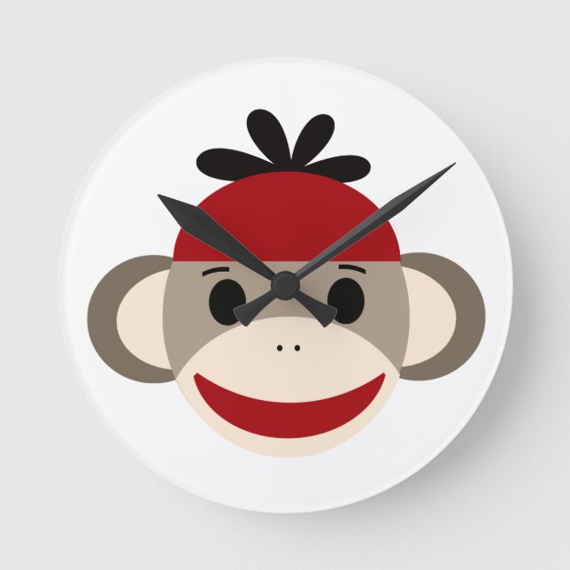 Redondo Macaco-meia para o relógio de menino (Frente)