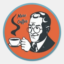 Redondo Mais Adesivo de Café
