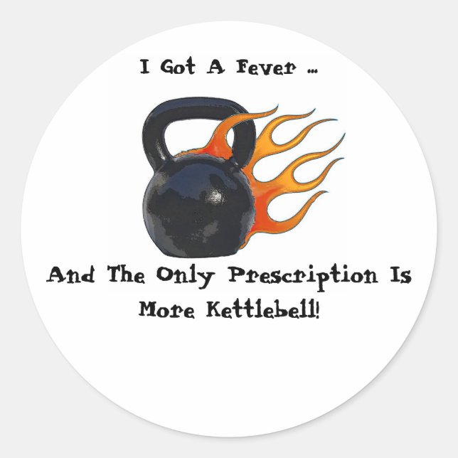 Redondo Mais adesivo do Kettlebell (Frente)