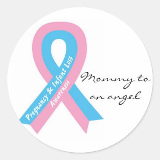 Redondo Mamãe a um adesivo de anjo