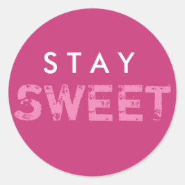 Redondo Mantenha o adesivo doce