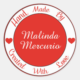 Redondo Mão feita por adesivo - SRF