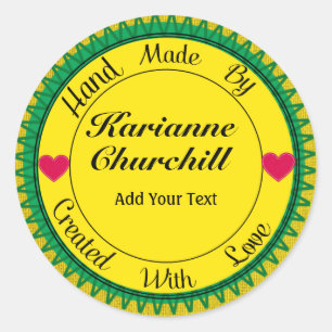 Redondo Mão feita por adesivo - SRF