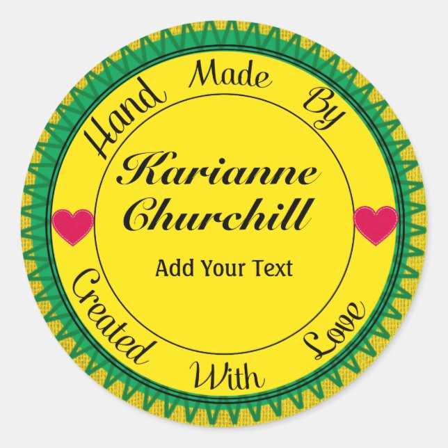 Redondo Mão feita por adesivo - SRF (Frente)