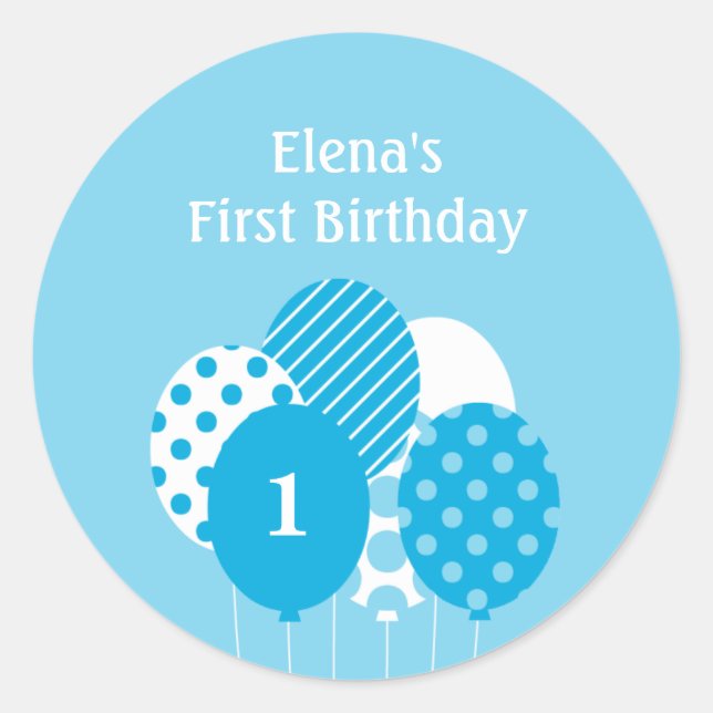Redondo Marca de presente dos balões modernos ou Adesivo d (Frente)