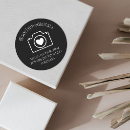 Redondo Marque-Nos No Instagram Para O Adesivo Do Produto 