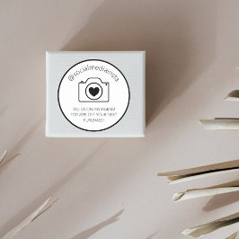 Redondo Marque-Nos No Instagram Para O Adesivo Do Produto 