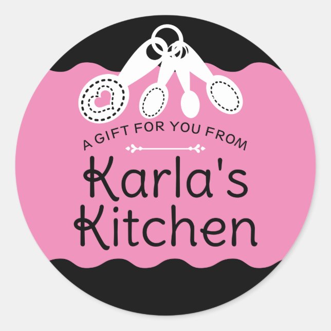 Redondo Medindo o amor das colheres do meu adesivo de pres (Frente)