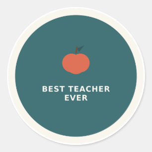 Redondo Melhor Professor de Todos os Tempos Adesivo de Vin