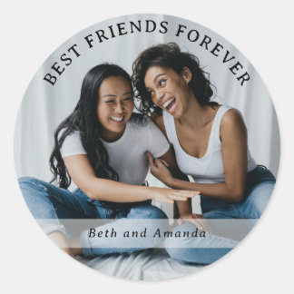 Redondo Melhores Amigos Para Sempre Adesivo Personalizado