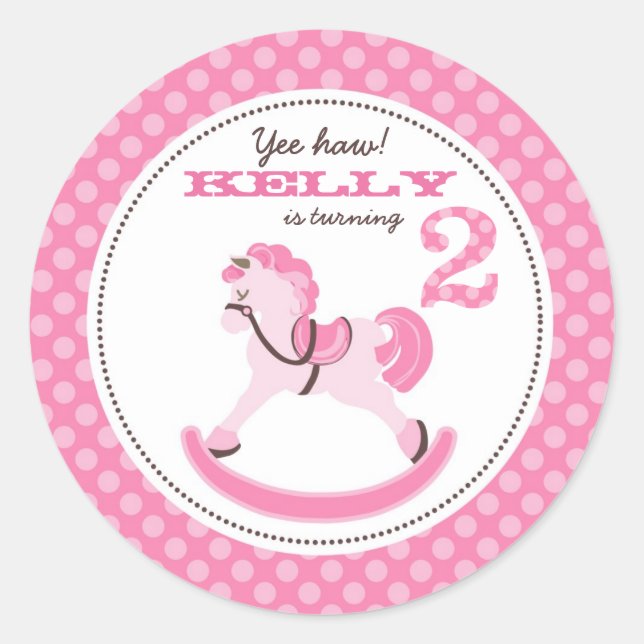 Redondo Meu pequeno adesivo 2 (Frente)