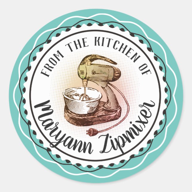 Redondo Misturador retrorreflector da cozinha do adesivo (Frente)