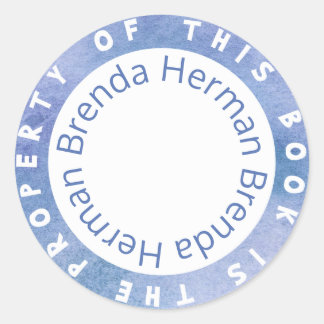 Redondo Modelo de adesivo "Este Livro é Propriedade De"