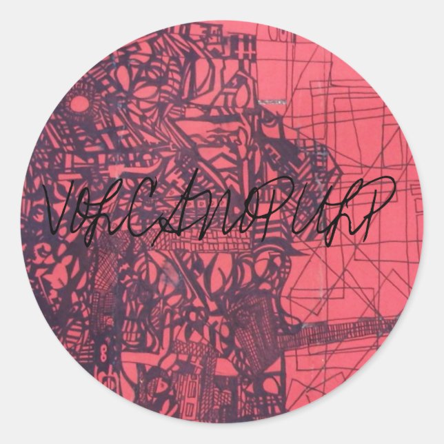 Redondo Modelo do adesivo de preenchimento (Frente)