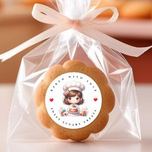 Redondo Moderno cozido com adesivo de padaria