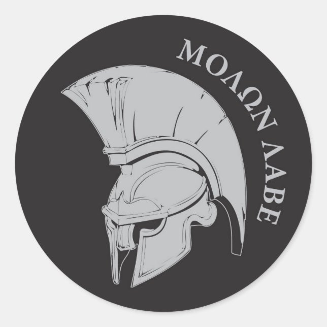 Redondo Molon Labe vers02 adesivo decal em execução (Frente)