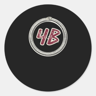 Redondo Movimento 4b Cobra de Ouroboros #4b Adesivo