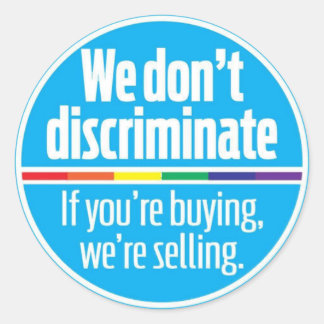 Redondo Não discriminamos o adesivo