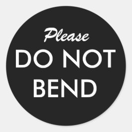 Redondo Não Dobre o adesivo