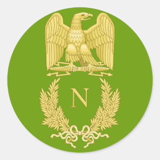 Redondo Napoleão I Imperial Eagle Emblem no adesivo