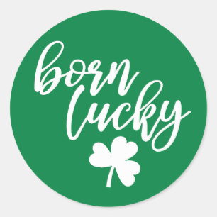 Redondo Nascer Lucky com Shamrock - Adesivo Verde