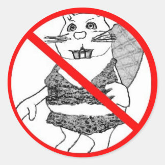 Redondo Nenhum adesivo do castor