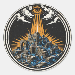 Redondo O Adesivo da Ilha das Testemunhas — Emblema Pulp