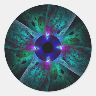 Redondo O adesivo de Abstrato de Arte Ocular