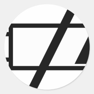 Redondo O adesivo de baterias do Morto