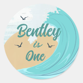 Redondo O adesivo de Cupcake de Onda Grande