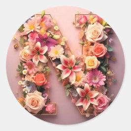 Redondo O adesivo de envelopes Letter N