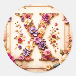 Redondo O adesivo de envelopes X com a letra