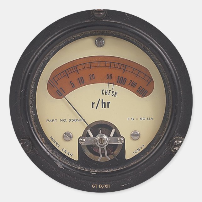 Redondo O adesivo do Raytheómetro do Professor Temple (Frente)