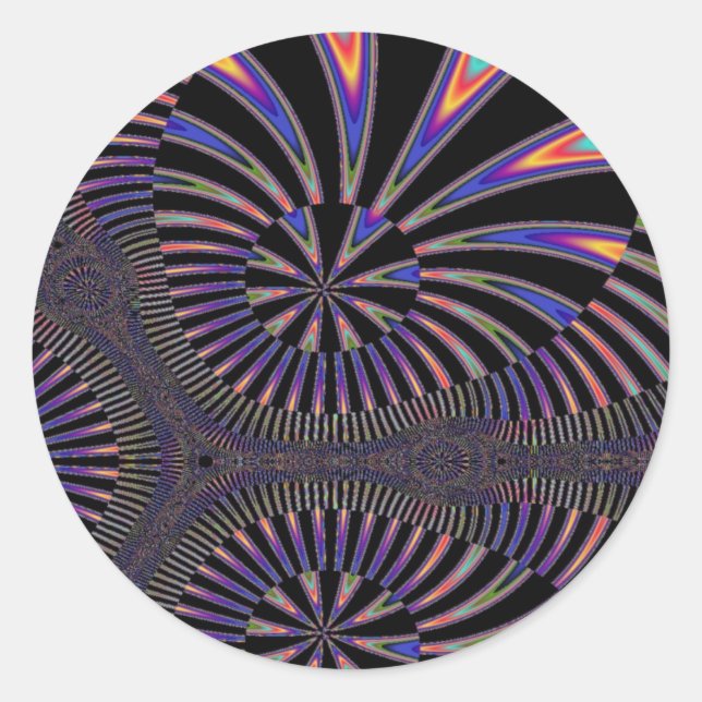 Redondo O adesivo Grand Finale Fireworks (Frente)