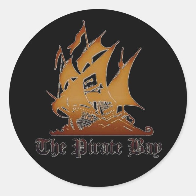 Redondo O adesivo Pirate Bay (Frente)