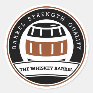 Redondo O adesivo Whiskey Barrel Round