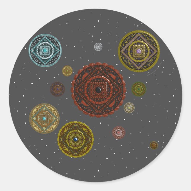 Redondo O adesivo Zodiac (Frente)