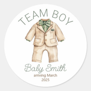Redondo O gênero do Team Boy revela o adesivo de Natal
