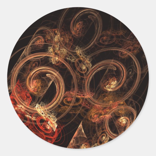 Redondo O som do adesivo de Abstrato de música (Frente)