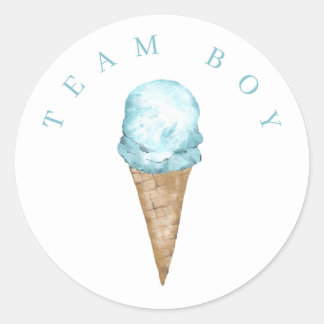Redondo O Sorvete de Team Boy Gender revela o adesivo do c