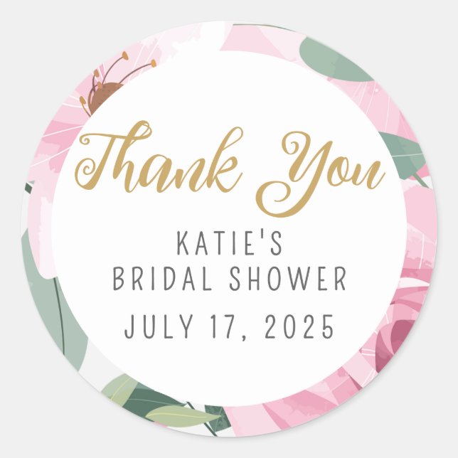 Redondo Obrigado Amor está Florindo Adesivo (Frente)