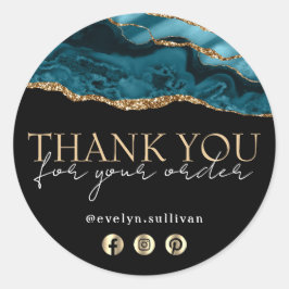 Redondo Obrigado elegante de veado, seu adesivo