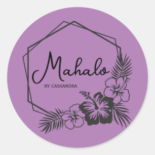 Redondo Obrigado Mahalo você personalizável adesivo havaia