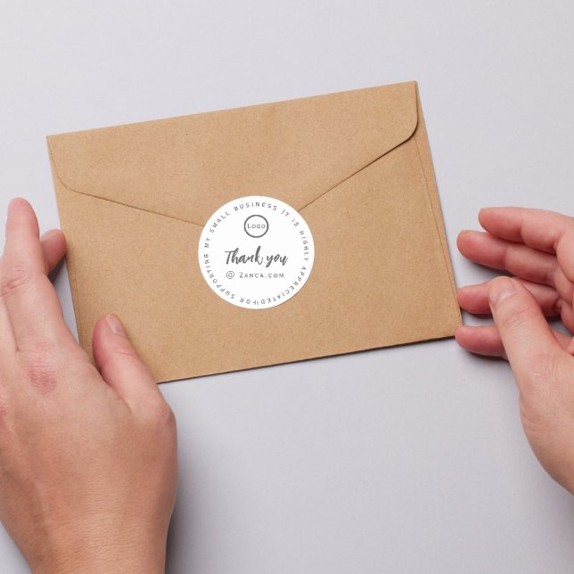 Redondo Obrigado nome de logotipo personalizado adesivo pa (Criador carregado)